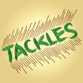 Tackles text. Vector illustration decorative background design