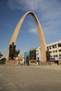 Tacna Peru Main square with historical Arc