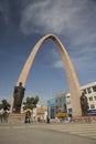 Tacna Peru Main square with historical Arc