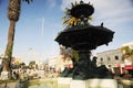 tacna peru , metal water fountain in the city