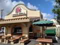 Taco Bell Restaurant and outdoor tables
