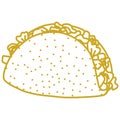 Taco Birria Tacos Quesabirria Doodle Art Drawing Vector