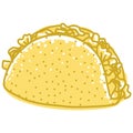 Taco Birria Tacos Quesabirria Doodle Art Drawing Vector