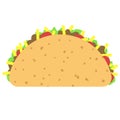 Taco clipart isolated on white