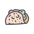 taco color vector doodle simple icon design
