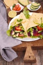 Taco,fajita with vegetables Royalty Free Stock Photo
