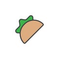 Taco filled outline icon