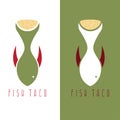 Taco fish mexican food vector design Royalty Free Stock Photo