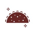 Taco flat icon design template image