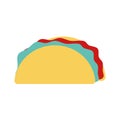 Taco flat style icon vector design