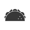 Taco, food and beverage set, glyph design icon