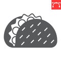 Taco glyph icon Royalty Free Stock Photo