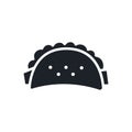 Taco icon. Fast food isolated vector silhouettes Royalty Free Stock Photo