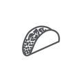 Taco icon on white background