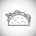 Taco icon on white background for graphic and web design, Modern simple vector sign. Internet concept. Trendy symbol for website Royalty Free Stock Photo