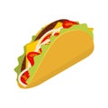 Taco isometrics on white background.