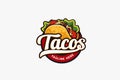 a taco logo on white background. This asset is suitable for food-related businesses,