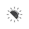 Taco mexican food vector icon