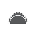 Taco mexican food vector icon isolated on white background Royalty Free Stock Photo