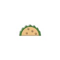 Taco mexican food vector icon isolated on white background Royalty Free Stock Photo