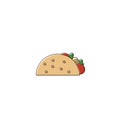 Taco mexican food vector icon isolated on white background Royalty Free Stock Photo