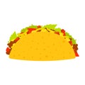Taco Mexico food. Tacos with meat and vegetable. Traditional mexican fast food Royalty Free Stock Photo