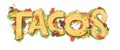 Taco Fun Party Art Logo Royalty Free Stock Photo