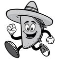 Taco Running Illustration Royalty Free Stock Photo