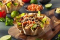 Taco Salad in a Tortilla Bowl Royalty Free Stock Photo