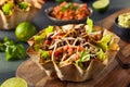 Taco Salad in a Tortilla Bowl Royalty Free Stock Photo