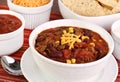 Taco Soup with condiments