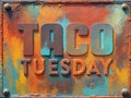 Taco Tuesday Art Royalty Free Stock Photo