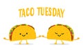 Taco Tuesday. Two funny tacos Royalty Free Stock Photo