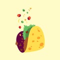 Taco. Vector illustration decorative design