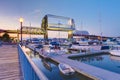 Tacoma downtown marina with bridge and pier. Royalty Free Stock Photo