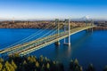 Tacoma Narrows Bridge in Washington State Royalty Free Stock Photo