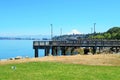 Tacoma, pier waterfront. Ruston Way. Royalty Free Stock Photo