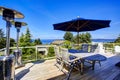 Tacoma real estate. Large walkout deck overlooking bay