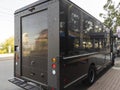 Tacoma, WA USA - circa August 2021: View of a brown UPS delivery truck parked on the side of a street downtown Royalty Free Stock Photo