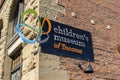 Tacoma, WA USA - circa August 2021: View of the exterior of the Children`s Museum of Tacoma on a sunny, cloudless day