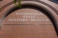 Tacoma, WA USA - circa August 2021: View of the exterior of the Washington State History Museum downtown