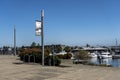 Tacoma, WA USA - circa August 2021: Wide view of Thea Foss Waterway in downtown Tacoma Royalty Free Stock Photo