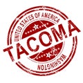 Tacoma Washington stamp with white background