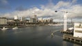 Bird`s Eye View of the Thea Foss Waterway in Tacoma Washington Royalty Free Stock Photo