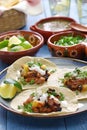 Tacos al pastor, mexican food Royalty Free Stock Photo