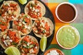 Tacos al pastor, mexican taco, street food in mexico city Royalty Free Stock Photo