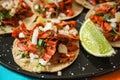 Tacos al pastor, mexican taco, street food in mexico city Royalty Free Stock Photo