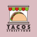 Tacos business logo - street food - mexican culinary Royalty Free Stock Photo