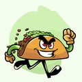 TACOS CARTOON CHARACTERS ARE RUNNING