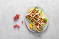 Tacos with chicken meat, salad and vegetables Royalty Free Stock Photo